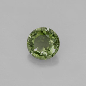 Tormalina naturale verde da 1,01 ct, taglio rotondo, VVS