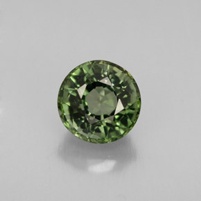 Tormalina naturale verde da 1,26 ct, taglio rotondo, VVS