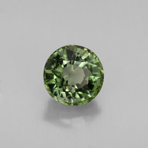 Tormalina naturale verde da 1,26 ct, taglio rotondo, VVS