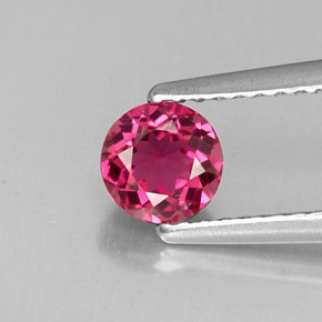 Tormalina naturale rosa da 0,61 ct, taglio rotondo, VVS-VS