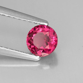 Tormalina naturale rosa da 0,61 ct, taglio rotondo, VVS-VS
