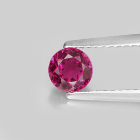 Tormalina naturale rosa da 0,62 ct, taglio rotondo, VS