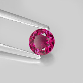 Tormalina naturale rosa da 0,62 ct, taglio rotondo, VS