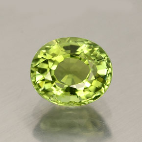 Tormalina naturale verde da 0,83 ct, taglio ovale, VVS-VS