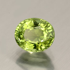 Tormalina naturale verde da 0,83 ct, taglio ovale, VVS-VS