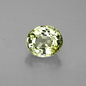Tormalina naturale verde da 0,87 ct, taglio ovale, VVS