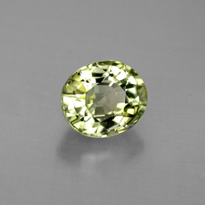 Tormalina naturale verde da 0,87 ct, taglio ovale, VVS