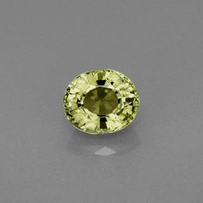 Tormalina naturale verde da 0,89 ct, taglio ovale, IF