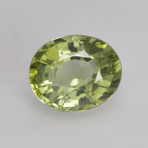 Tormalina naturale verde da 0,79 ct, taglio ovale, VVS