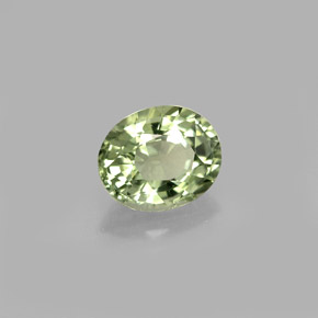 Tormalina naturale verde da 0,77 ct, taglio ovale, VVS