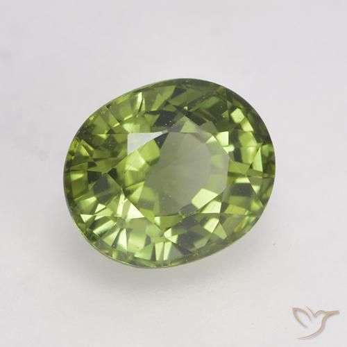 Tormalina Verde chiaro naturale da 0.94 ct, Ovale, VVS-VS