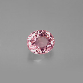 Tormalina naturale rosa da 1,55 ct, taglio ovale, VS