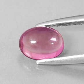 Tormalina naturale rosa da 1,02 ct, taglio ovale, trasparente
