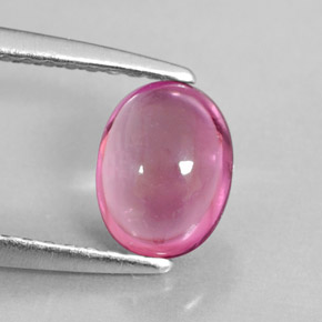 Tormalina naturale rosa da 1,02 ct, taglio ovale, trasparente