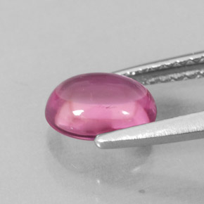 Tormalina naturale rosa da 1,02 ct, taglio ovale, trasparente
