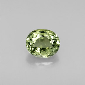 Tormalina naturale verde da 0,81 ct, taglio ovale, VVS