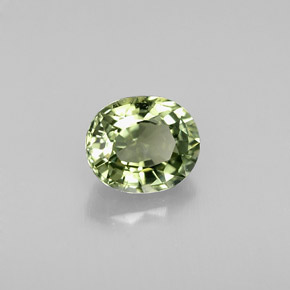 Tormalina naturale verde da 0,81 ct, taglio ovale, VVS