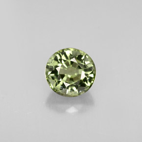 Tormalina naturale verde da 0,73 ct, taglio rotondo, VVS