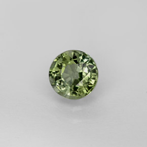 Tormalina naturale verde da 0,75 ct, taglio rotondo, VVS