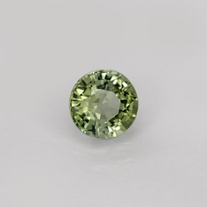 Tormalina naturale verde da 0,75 ct, taglio rotondo, VVS