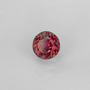 Tormalina naturale multicolore da 0,77 ct, taglio rotondo, VVS