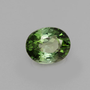 Tormalina naturale verde da 1,05 ct, taglio ovale, VS
