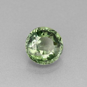 Tormalina naturale verde da 1,20 ct, taglio rotondo, VVS