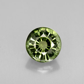 Tormalina naturale verde da 0,94 ct, taglio rotondo, VS-SI