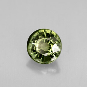 Tormalina naturale verde da 0,94 ct, taglio rotondo, VS-SI