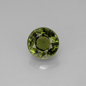 Tormalina naturale verde da 1,88 ct, taglio rotondo, VVS-VS