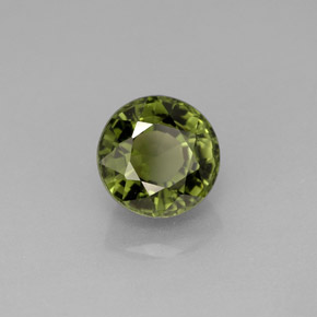 Tormalina naturale verde da 1,88 ct, taglio rotondo, VVS-VS