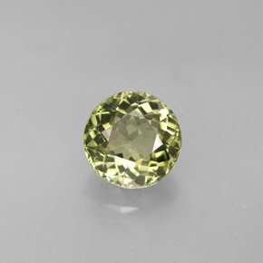 Tormalina naturale verde da 1,74 ct, taglio rotondo, VVS