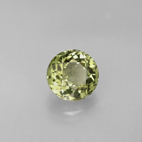 Tormalina naturale verde da 1,74 ct, taglio rotondo, VVS