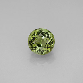 Tormalina naturale verde da 1,51 ct, taglio rotondo, VS
