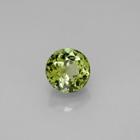 Tormalina naturale verde da 1,51 ct, taglio rotondo, VS