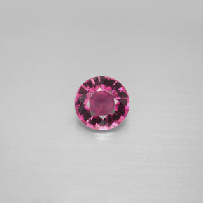 Tormalina naturale viola da 0,76 ct, taglio rotondo, VVS-VS