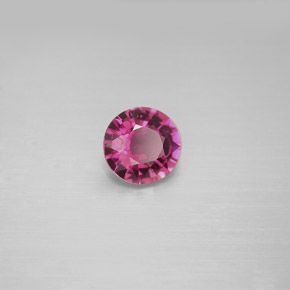 Tormalina naturale viola da 0,76 ct, taglio rotondo, VVS-VS