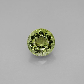 Tormalina naturale verde da 1,41 ct, taglio rotondo, VVS