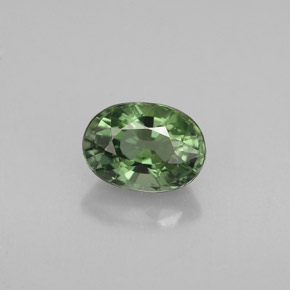 Tormalina naturale verde da 1,06 ct, taglio ovale, VVS