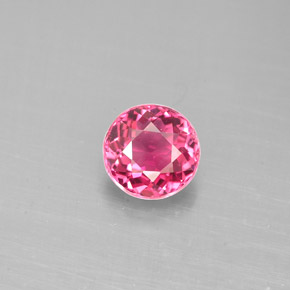 Tormalina naturale rosa da 0,85 ct, taglio rotondo, VVS-VS