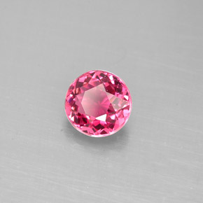 Tormalina naturale rosa da 0,85 ct, taglio rotondo, VVS-VS