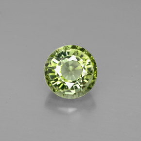 Tormalina naturale verde da 0,98 ct, taglio rotondo, VVS