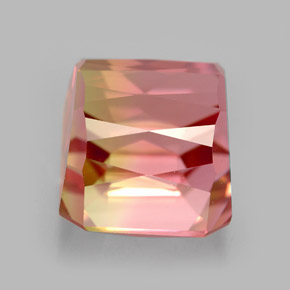 Tormalina naturale multicolore da 10,15 ct, taglio smeraldo, IF
