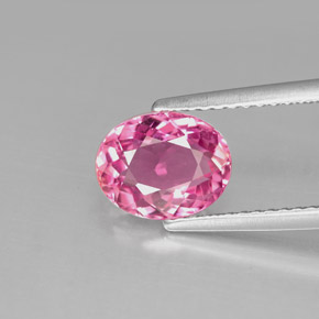 Tormalina naturale rosa da 1,61 ct, taglio ovale, VS