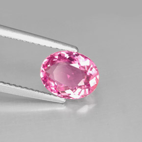 Tormalina naturale rosa da 1,61 ct, taglio ovale, VS