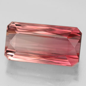 Tormalina naturale rosa da 6,88 ct, taglio smeraldo, VVS