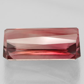 Tormalina naturale rosa da 6,88 ct, taglio smeraldo, VVS