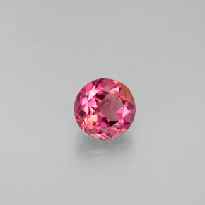 Tormalina naturale multicolore da 0,59 ct, taglio rotondo, VS
