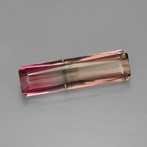 Tormalina naturale multicolore da 9,99 ct, taglio smeraldo, VS