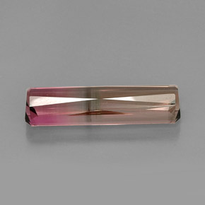 Tormalina naturale multicolore da 9,99 ct, taglio smeraldo, VS